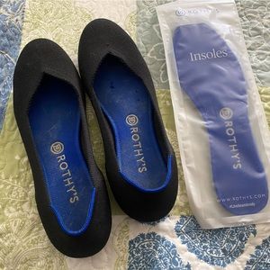 Rothy’s black flats size 10.5
